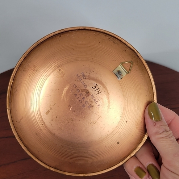 Vtg Mythology Greece Collectible Copper Plate Numbered 314 Hand Made laios - Picture 5 of 10